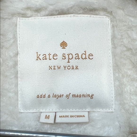 NWT Kate Spade New York | Brooks Street Teddy Coat | French Cream | Size M - Picture 9 of 16